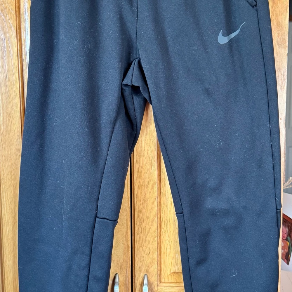Men’s Nike Black Joggers with Grey Swoosh